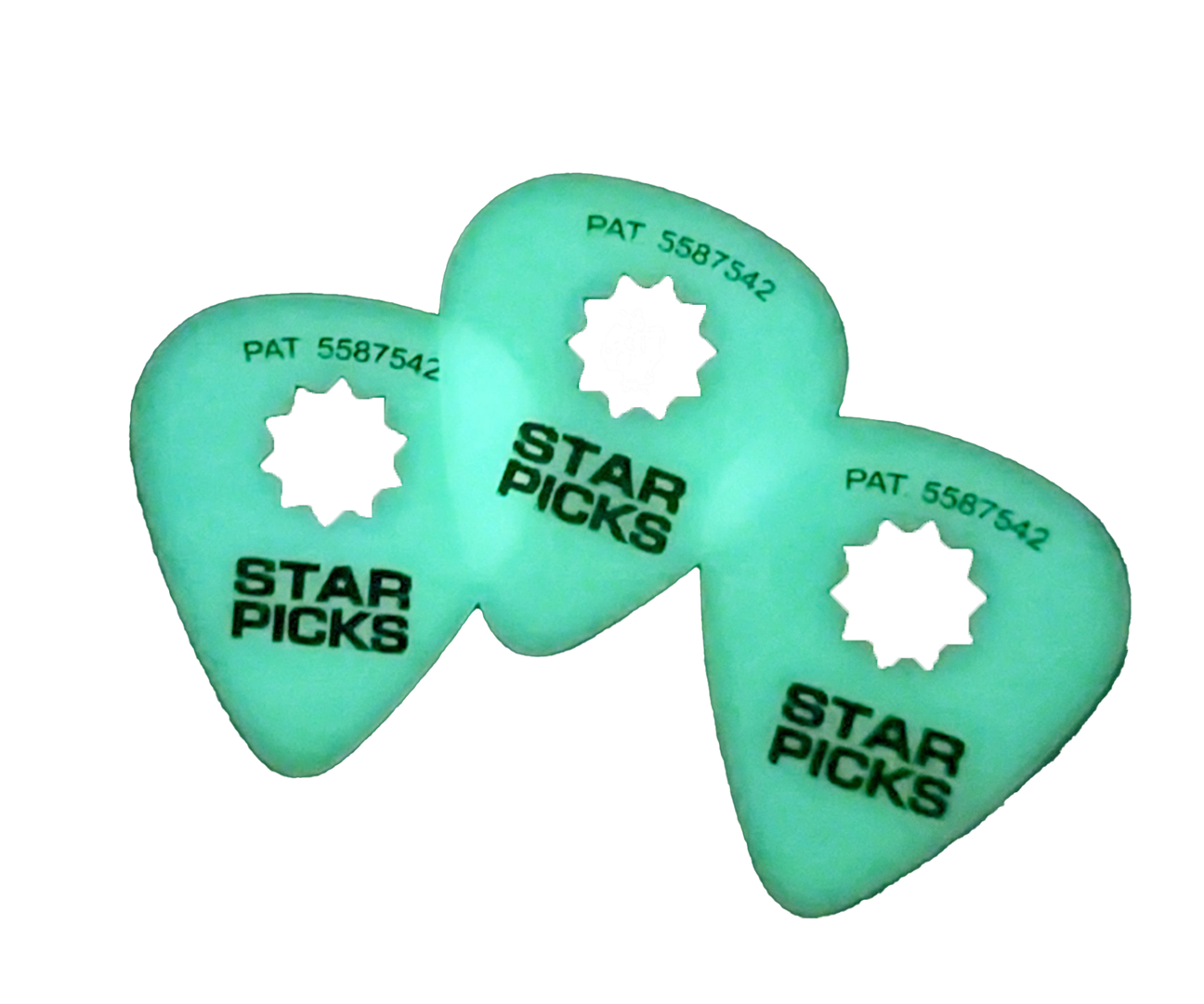 Glow in the Dark Star Picks - Cleartone Strings