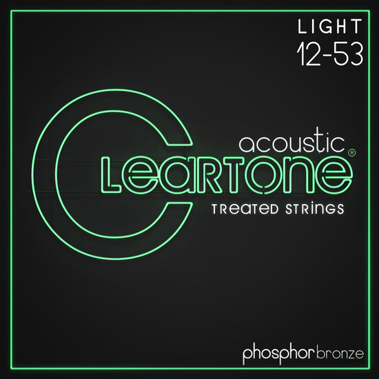 Cleartone Strings acoustic guitar strings package in green