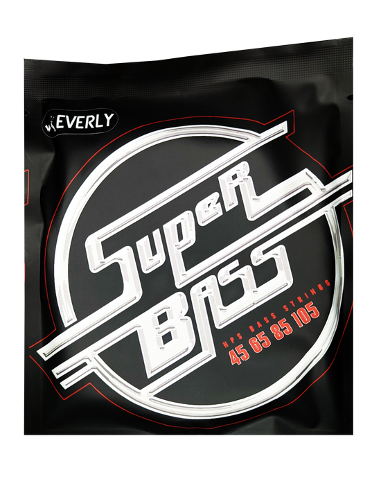 Cleartone Strings electric bass guitar strings packaging for the Everly Superbass product