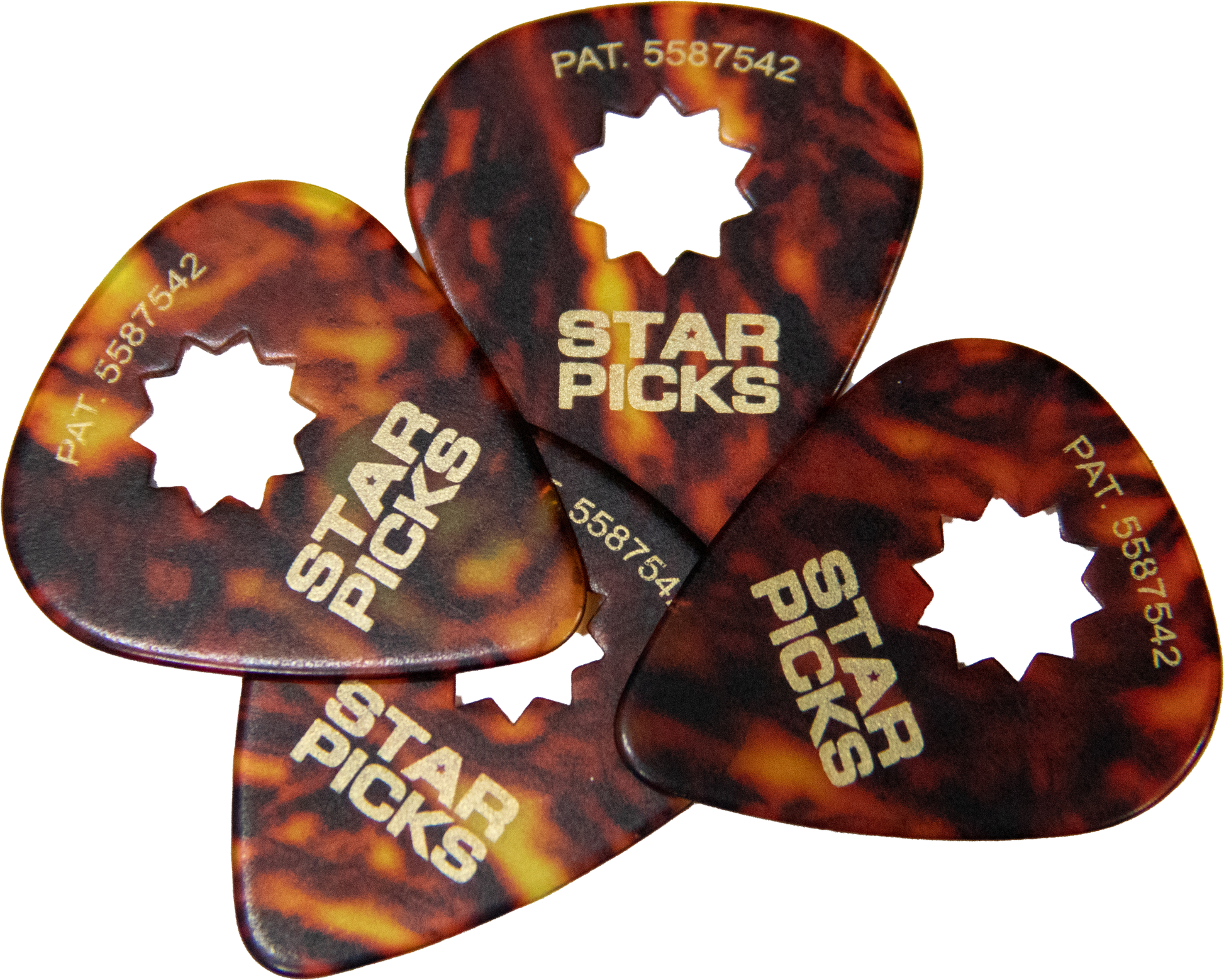 Classic Tortoise Shell Everly Star Picks .46mm 72 Pack